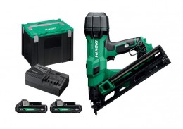 Hikoki NT1865DAAJXZ 18V Brushless 15G Angled Finish Nailer, 2x 2.0Ah Batteries, Charger & Case £519.95